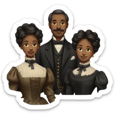 Victorian Family sticker