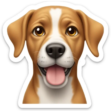 Dog with upright ears sticker