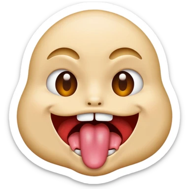 face moving tongue sticker