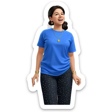 girl with jewelry indoors sticker