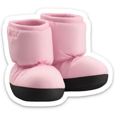 pink with black sole bloch ballet warm up booties sticker