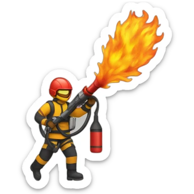 flame thrower sticker
