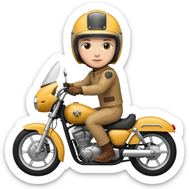 a motor bike rideng emoji sticker