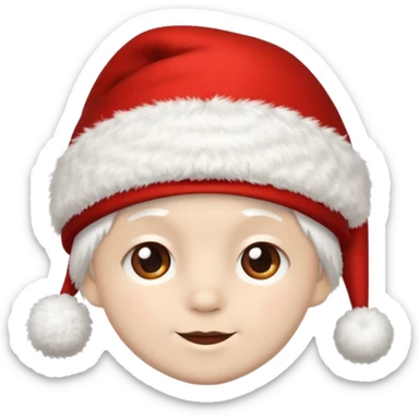 The red Christmas hat sticker