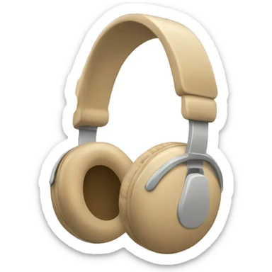 Beige headphones sticker