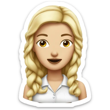 white girl with cigar smoke sticker