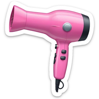 aesthetic pink hair dryer sticker