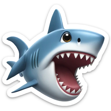 Shark talking on a cellphone  sticker