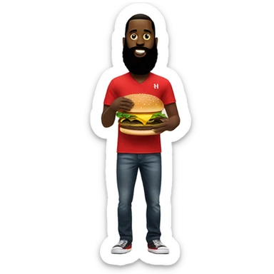 James harden mange un hamburger  sticker