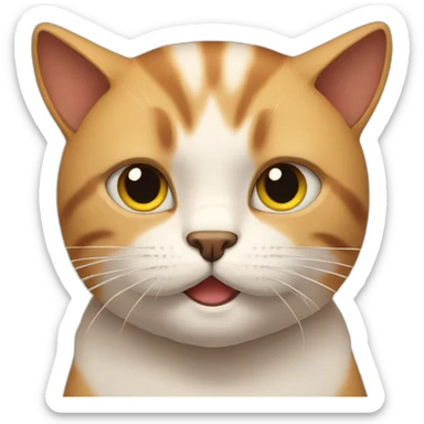 cat with muscles sticker