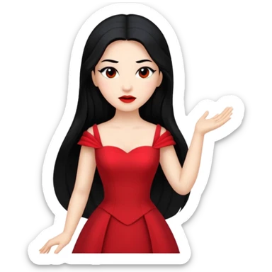 woman opera singer with long hair and dress sticker