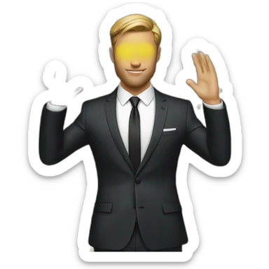 Roman salute whit hugo boss suit sticker