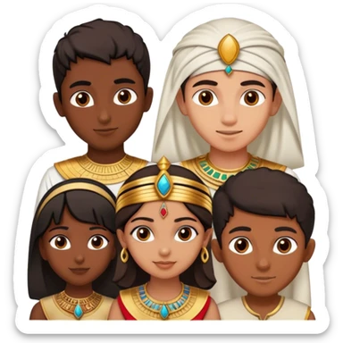 5 bestfriends, 1 indian girl, 1 Egyptian boy, persian girl 1 moroccan boy 1 black boy sticker