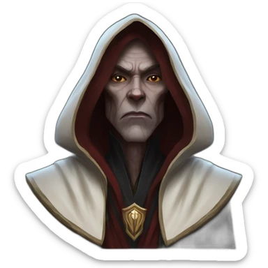 hyperrealist sith jedi in world of warcraft sticker