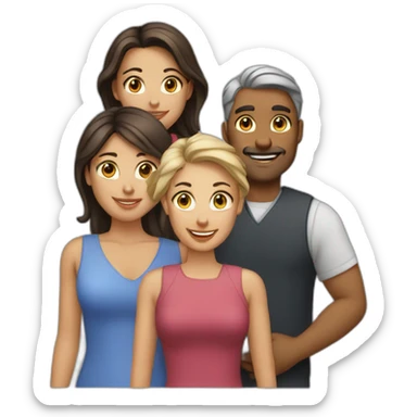 3 women and 1 man all fair sticker