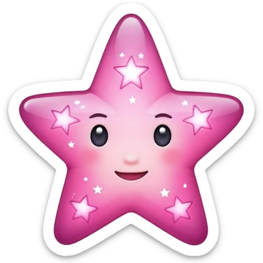 Pink stars sticker