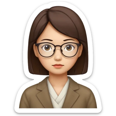 i need an image of a japanese woman analyst sticker