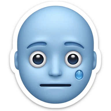 Blue emoji cystic fibrosis sticker