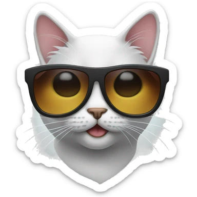 Cat with sunglasses sticker