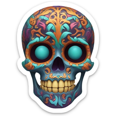 Bombastic skull sticker