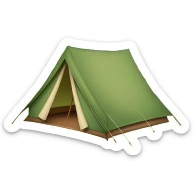 tent in woods sticker