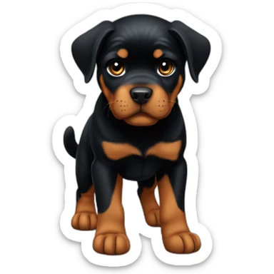 Rottweiler puppy full body sticker