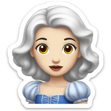 snowwhite with black hair sticker