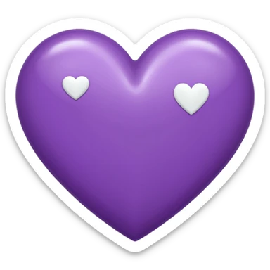 A purple heart with a J in it sticker