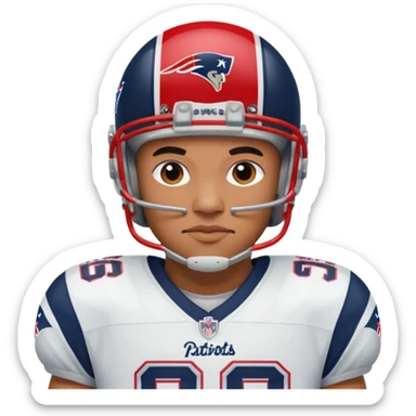 Drake Lee Maye in patriots uniform sticker