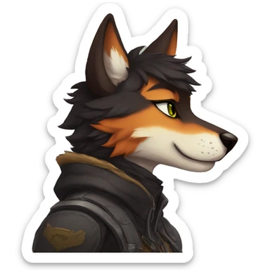 Edgy anthro furry by Falvie, LiLaiRa, AngieWolf sticker