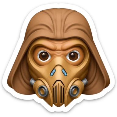 Plo Koon, Kel Dor species, breathing mask, Star Wars, emoji style sticker