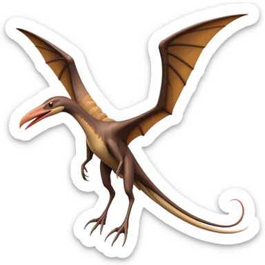 Cinematic Noble Pterodactyl Portrait Emoji, Poised and soaring, with a slender, aerodynamic body, expansive leathery wings outstretched, a long pointed beak, and keen, piercing eyes that exude aerial grace, Simplified yet sharply defined features, highly detailed, glowing with a soft, ethereal radiance, high shine, intelligent and commanding, stylized with an air of prehistoric flight mastery, focused and graceful, soft glowing outline, capturing the essence of a watchful and confident Pterodactyl that appears ready to glide out of the screen with effortless majesty! sticker