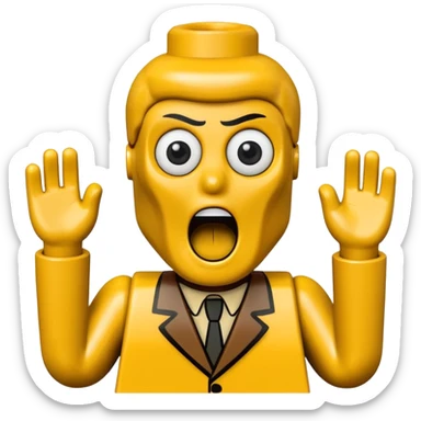 Lego minifig in the style of Munich’s the scream sticker