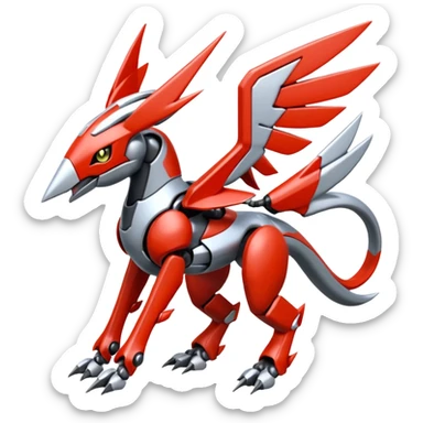 Meloetta-Latias-Mecha-Wargreymon-Protogen-Pokémon-Digimon-Fakémon-fusion-hybrid-creature sticker