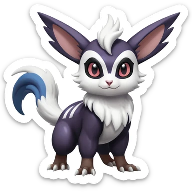 Shiny Furret-Absol-Noivern-Hybrid (Full body) sticker