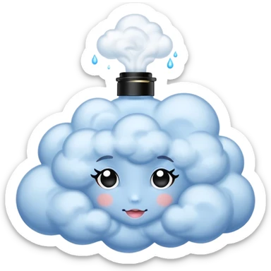 Ariana Grande's perfume in the form of a blue Cloud sticker