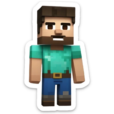 Jack black Minecraft steve sticker