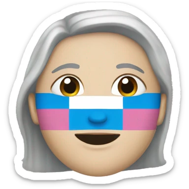 A transgender flag sticker