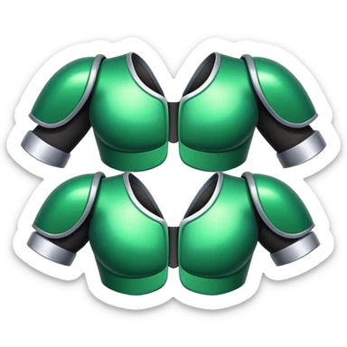 green shoulder pads sticker
