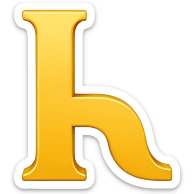 The letter l with a yellow background  sticker