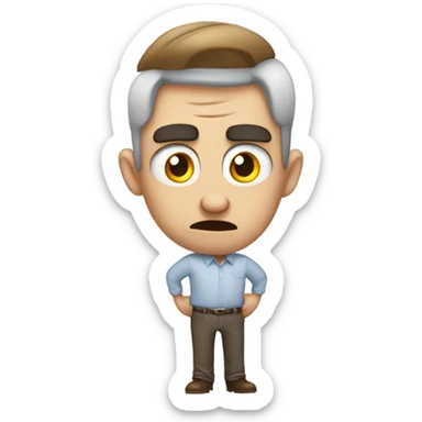 Annoyed, rolling eyes sticker