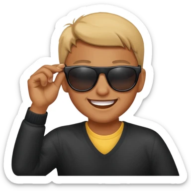 😎 make emoji like this but pull the gogolles sticker