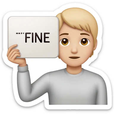 Meme it's not fine sticker