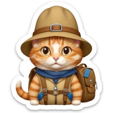 explorer cat sticker