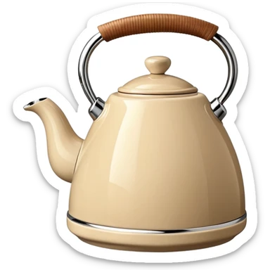 beige teapot smeg sticker