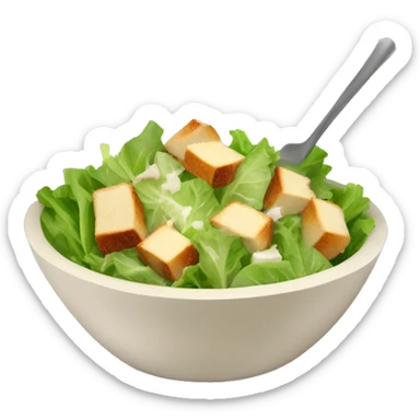 caesar salad in a bowl sticker