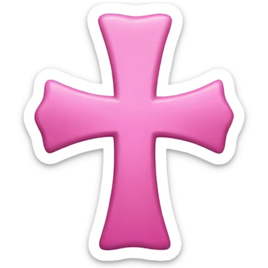 Pink cross sticker