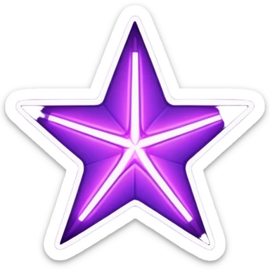 make a purple neon star sticker