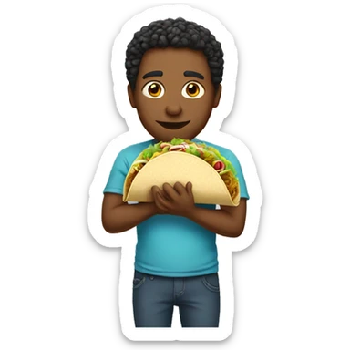 eating tacos sticker