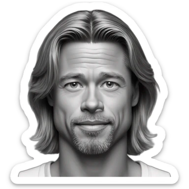 Brad Pitt 1990 sticker